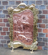 Brass and Copper Fire Screen