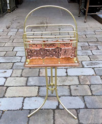 Brass and Copper Revolving Magazine Rack MR26