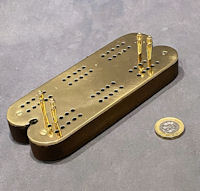 Brass on Ash Cribbage Board CB22