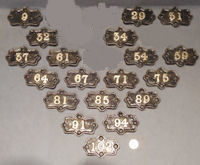 Brass on Cast Iron Number Plates HN32