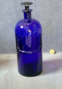Bristol Blue Glass Chemist Bottle with Stopper BJ240