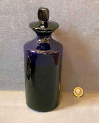 Bristol Blue Glass Chemist Syrup Bottle BJ241