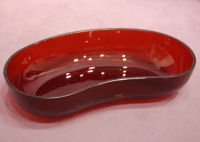 Brown Glass Kidney Bowl M85