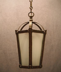 Burnished Steel Electric Hall Lantern