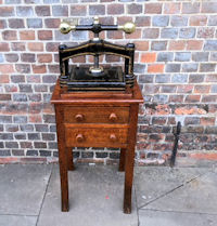 Cast Iron Book Press on Stand