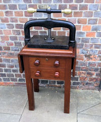 Cast Iron Book Press on Stand