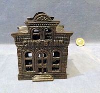 Cast Iron City Bank Money Box MB54