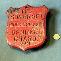 Cast Iron Ridging Plough Makers Nameplate