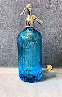 Clayton Bros Blue Glass Soda Syphon SS86