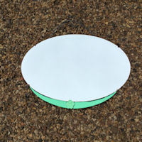 Clear and Green Glass Oval Wall Mirror