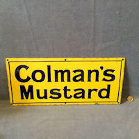 Colmans Mustard Enamel Sign