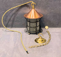 Copper and Wrought Iron Electric Hall Lantern HL573