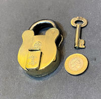 Crescent Brass Padlock PL87