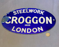 Croggon London Steelwork Enamel Sign S409