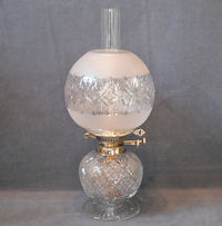 Cut Glass Oil Lamp