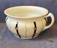 Decorated Ceramic Chamberpot CP123
