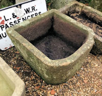 Deep Stone 'D' Shaped Sink