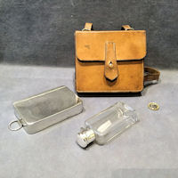 Dixon Leather Cased Flask and Sandwich Box SB3