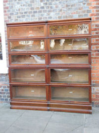 Double Stack of Globe Wernicke Oak Bookcases