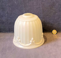 Embossed White Glass Electric Lamp Shade S595