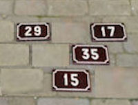 Enamel House Numbers HN33