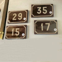 Enamel House Numbers HN33