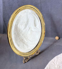Engraved Oval Vanity Mirror M228