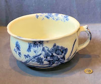 Flow Blue on White Chamberpot CP125
