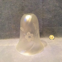 Frosted and Cut Glass Lamp Shade S488