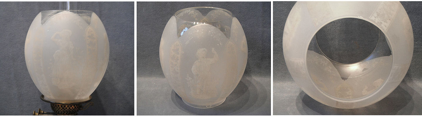 Oil Lamps Frosted Glass Oil Lamp Shade Os95