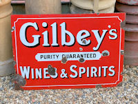 Gilbey's Enamel Sign