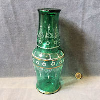 Green Glass Carafe with Beaker G9