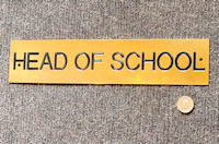 Head of School Brass Sign NP434
