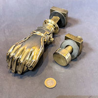Huge Brass Hand & Ball Door Knocker DK440