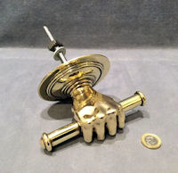 Huge Fist and Bar Brass Door Pull