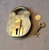 Huge Galvanised Padlock