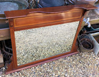 Inlaid Mahogany Overmantle Mirror M182 