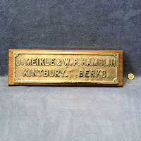 Kintbury Berkshire Brass Nameplate NP333