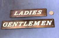 Ladies & Gentlemen Brass Nameplates NP441