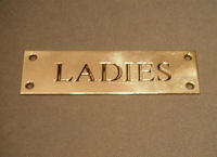 Ladies Brass Plaque NP214