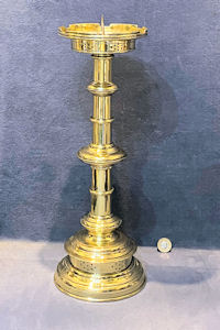 Large Ecclesiastical Brass Candlestick CS248