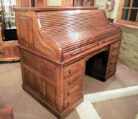 Large Oak Roll Top Desk