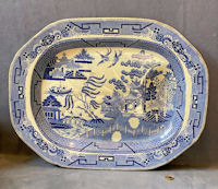 Large Willow Pattern Meat Platter P118