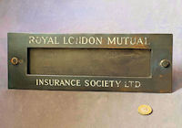 London Mutual Insurance Society Brass Letter Flap LF361