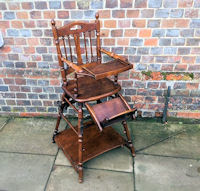 Mahogany Childs High Chair / Low Chair