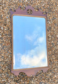 Mahogany Framed Bevelled Wall Mirror M203