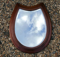 Mahogany Horseshoe Wall Mirror M185