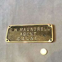 Maundrell of Calne Brass Nameplate