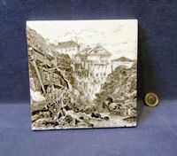 Minton Sepia Pictorial Tile T189