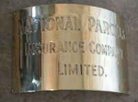 National Parcels Insurance Co Plaque NP161